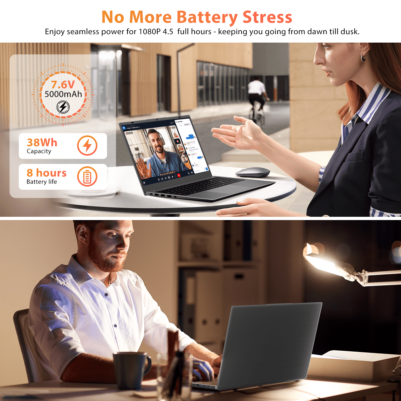 RNRUO 15.6" Windows 11 Laptop, Dual 8GB RAM, 512GB SSD, AMD 3020e Processor, 2 Cores Up to 2.6GHz, With Office 2024, 1920x1080 Display WiFi5 BT5.0 for Student, Home Office, Business