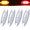 2xAmber+2x Red Clear Lens, variant on 6.5" Oval 16 LED Side Marker Turn Signal Lights Chrome Bezel 2x Amber + 2x Red