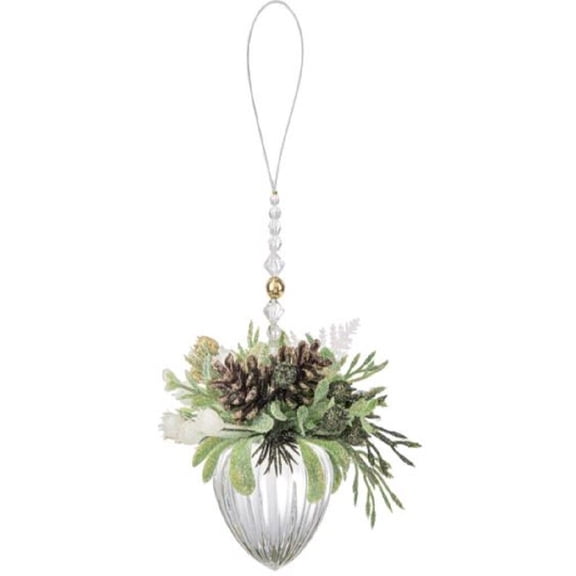 Ganz Mistletoe Krystal Drop Christmas Tree Ornament 6 Inch Multicolor