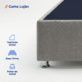 thumbnail image 4 of LASE Muebles Base para Cama Box Matrimonial Resistente para Colchón Tapiz Lino Oxford, 4 of 7