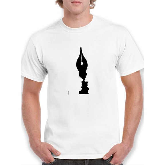 Pen With Silhouettes T-Shirt Men -Mohsen Najafi Designs, Male Medium