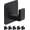 Black, variant on Square Self Adhesive Towel Hooks - 4 Pack Matte White Metal Hooks, Right-Angle Design for Towels, Robes & Hats, Organize Bathroom, Kitchen, Entryway, Doors, Cabinets on Smooth Surfaces