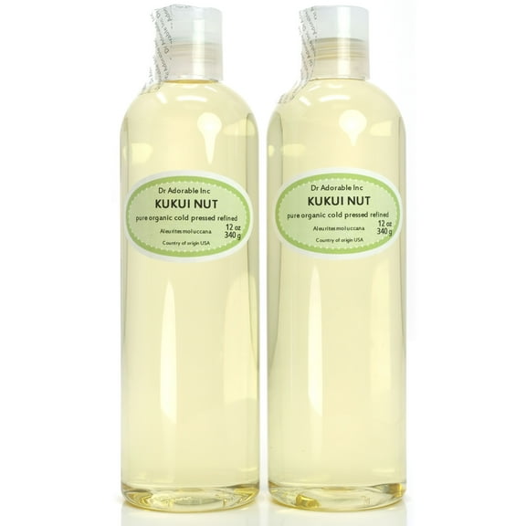 Dr Adorable - 24 oz - Kukui Nut Oil - 100% Pure Organic Cold Pressed Natural Hair Skin (2 of 12 oz)