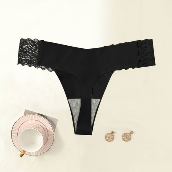 HOMBOM Cheeky Panties for Women Pack Lace Sexy Breathable Black Breathable Underwear for Women M