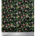thumbnail image 1 of Soimoi Cotton Duck Fabric Dot,Leaves & White Flower Floral Decor Fabric Printed Yard 42 Inch Wide, 1 of 1