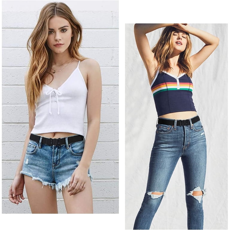 No Show Invisible Women Belt Crop Tuck Band Elastic Stretch  display picture 3