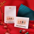 thumbnail image 1 of Tarjeta de felicitación de Navidad, 2 piezas, estampado, inglés, Nochebuena, Diy, mensaje postal Vintage, 1 of 4