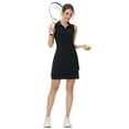 thumbnail image 3 of Tennis Dress for Women Golf Outfits with Shorts and Pockets Sleeveless Active Exercise Athletic Dresses for Women Black L, 3 of 8