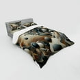 thumbnail image 2 of Ambesonne Abstract Bedding Set 4 Pcs, Surreal Swirling Posh Art, Queen, Dark Slate Blue and Tan, 2 of 2