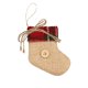 thumbnail image 2 of Adornos navideños de lino hechos a mano | Colgantes festivos con formas festivas | Decoración de tela a cuadros rojos con botones | Conjunto de diseños variados para decoración navideña, 2 of 6