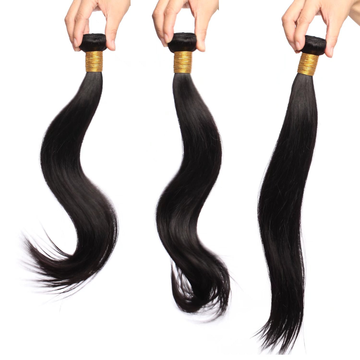 Benehair Malaysian Virgin Human Hair Extensions Weave Weft 1/3/4 Bundles Soft Straight/Body Wave Hair 8"-30" US Black