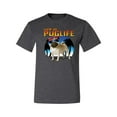 thumbnail image 2 of Wild Bobby, Cute Pug Life Living, Animal Lover, Men Graphic Tee, Heather Black, 5X-Large, 2 of 4