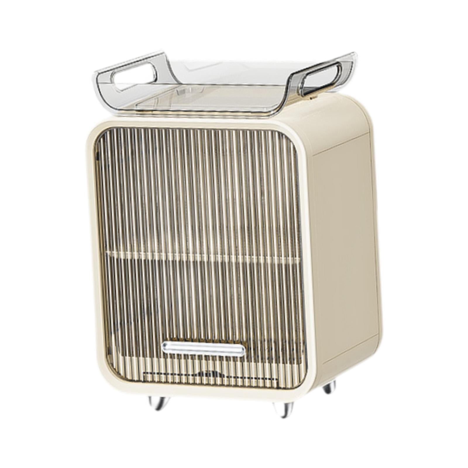 TISHITA Storage Bottle Storage Rack Removable Drain Tray Portable with Door Organizer Drying Rack for Bedroom Beige Tall