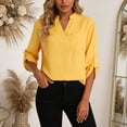 thumbnail image 7 of QGJZVUNL Business Casual Outfits for Women V Neck Shirts with Chest Pockets Dressy Wotk Tops Size XL, 7 of 7