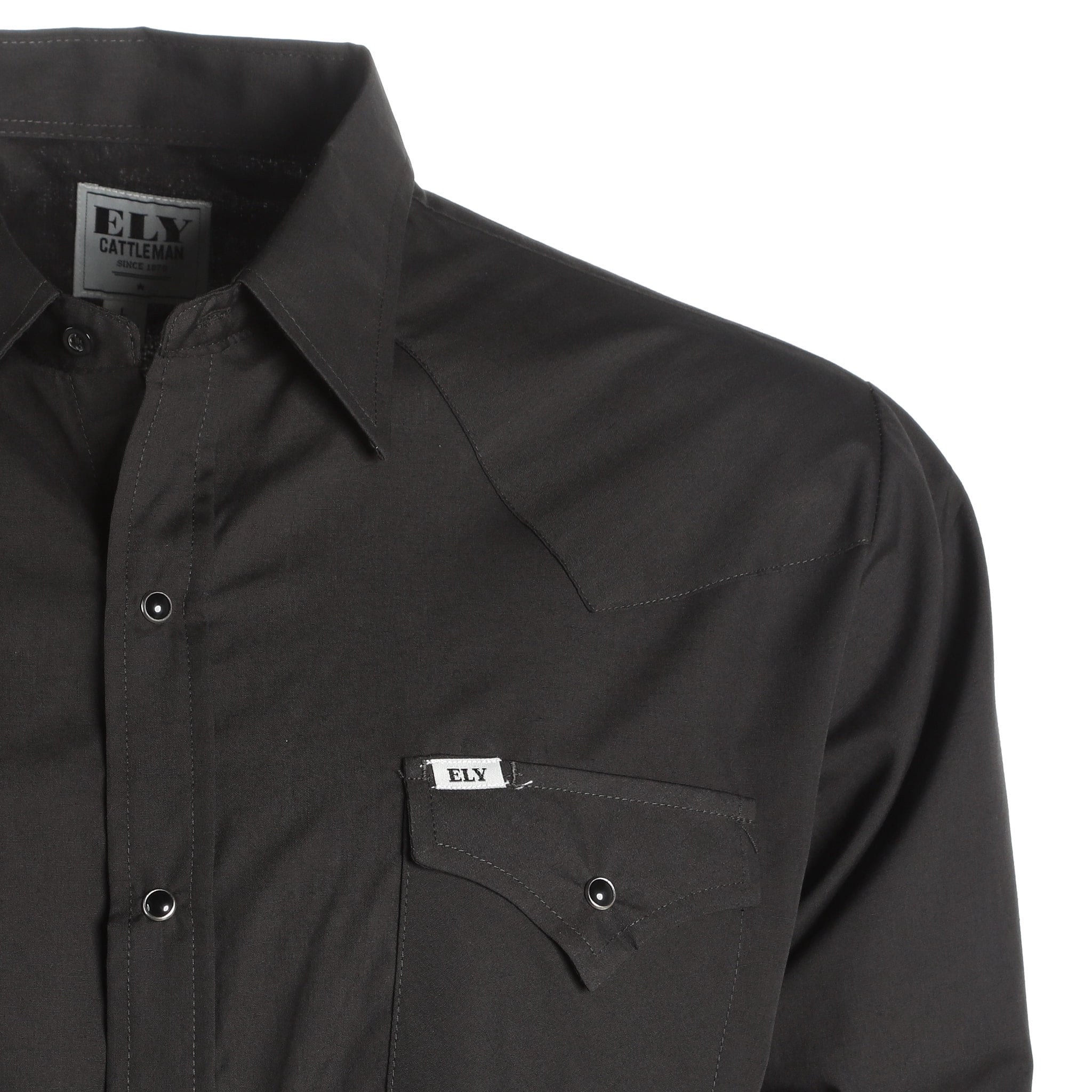 Ely Cattleman Big and Tall Long Sleeve Solid Western Shirt