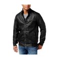 thumbnail image 1 of I.N.C Mens Faux Leather Motorcycle Jacket, Blue, Large, 1 of 1