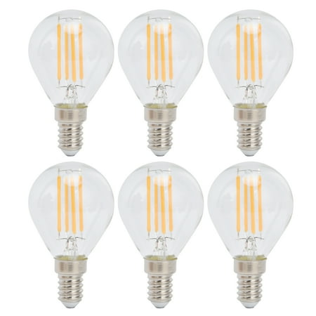 

6PCS G45 Vintage Bulb Transparent E14 Base Lamp for Home Decorative Light Fixtures 6W 220V Warm Light