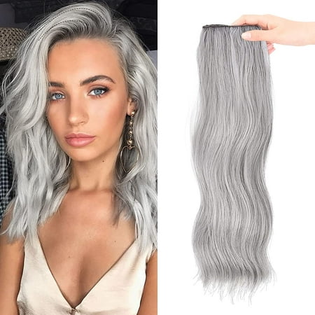 8 inch Long Thick Hairpieces Adding Extra Hair Volume Clip in Hair  Extensions Wavy Curly Hair Topper for Thinning Hair Women Color  Grey/Brown/Silver/White Mixed | Walmart Canada