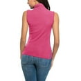 thumbnail image 3 of Hvyesh Turtle Necks Tops for Women Sleeveless Plus Size Mock Turtleneck Tank Tops Slim Fit Vest Basic Stretch Undershirts, 3 of 6