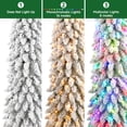 thumbnail image 6 of RTB-Alupssuc 3.5ft Pre-Lit Snow Flocked Pencil Christmas Tree with Remote Controlled Multi-Color RGB Lights, 161 Branch Tips, 80 PreLit Multi-Color RGB Lights, for Holiday Office Home Party Decor, 6 of 8