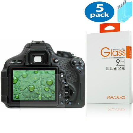 [5x] For Canon 650D 70D 700D 750D 760D 80D HD Tempered Glass Screen