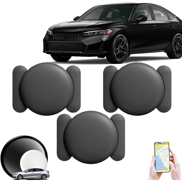 Safesync GPS Tracker, Safe Sync GPS Tracker, Findtag Tracker GPS, Real-Time Location Tracker with Magnetic Case, GPS Smart Tracker for Vehicles, Cars (3pcs Black)