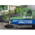 thumbnail image 4 of US Weight Base de Parasol Vide Autoportante Remplissable jusqu'à 80 Lbs, Noir, 4 of 10