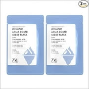 ZM Iceland Aqua Bomb Sheet Mask, Hydrates, for Normal to Oily Skin, 40g (Pack of 2)