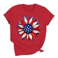 thumbnail image 7 of American Flag Shirts Women 4th of July Crewneck Short Sleeve Patriotic T-Shirt Memorial Day Graphic Tee Independence Day Tops, 7 of 7