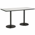 thumbnail image 7 of KFI Studios Mode 3' x 8' Dining Table, Crisp Linen, Silver Base, 7 of 7