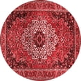 thumbnail image 1 of Ahgly Company Indoor Round Medallion Red Traditional Area Rugs, 7' Round, 1 of 4