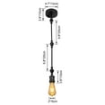 thumbnail image 2 of Kiven Pendant Light Fixture Adjustable Height,Black Swing Arm Hanging Lights Retractable Design with 15ft Plug-in Cord, Industrial Ceiling Pendant Light for Kitchen Island Picture Office TB0120, 2 of 6