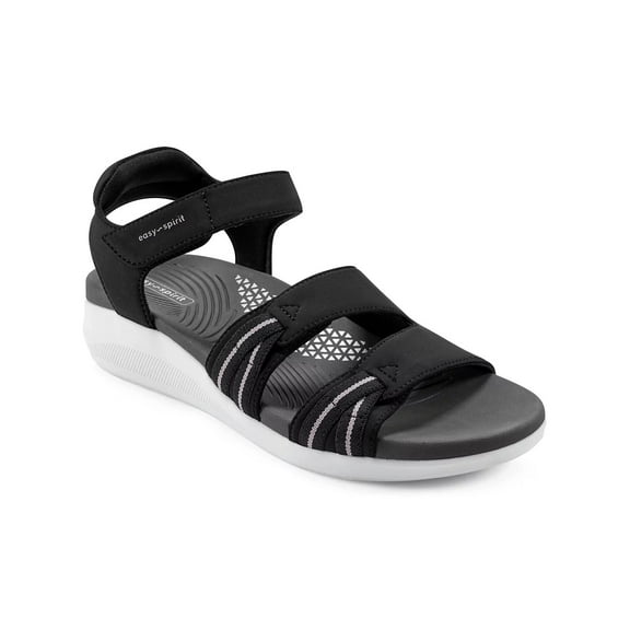 Easy Spirit Women's Weber Lightweight Sporty Sandals Black Size 10M