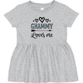 thumbnail image 3 of Inktastic My Grammy Loves Me Grandchild Girls Baby Dress, 3 of 5