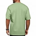 thumbnail image 3 of Yiaimeir Men's 320G Cotton Short Sleeve T-shirt Loose Half Sleeve Solid Color T-shirt, 3 of 3