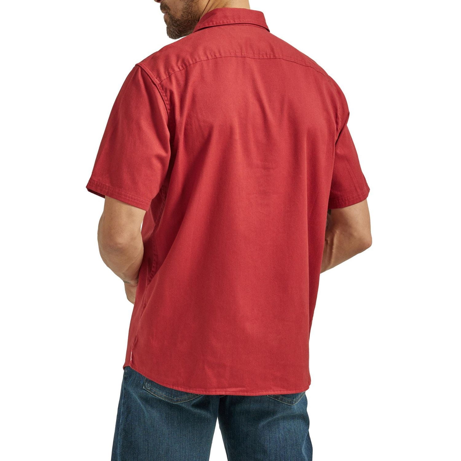 Wrangler Chemise solide tissée à manches courtes