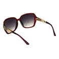 thumbnail image 4 of Womens Sugar Rock Candy Metal Glitter Butterfly Sunglasses Red Gold Smoke, 4 of 4