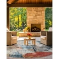 thumbnail image 6 of Unique Loom Outdoor Modern Collection Area Rug - Zephyr (4' 1" Round Multi/Brown), 6 of 8
