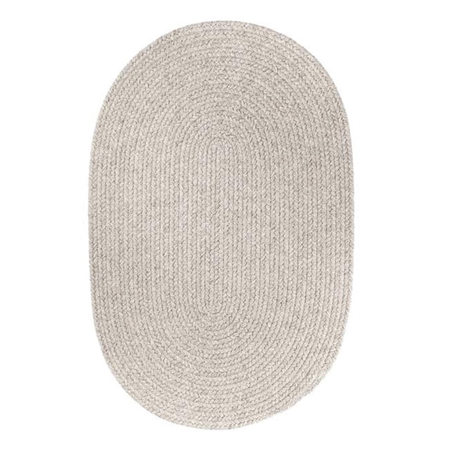 Rhody Rug S123B018X012 Solid Wool Basket Lt. Gray