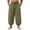 Army Green #3, variant on WULMLEO Mens Harem Pants Casual Elastic Waist Drawstring Baggy Hippie Trousers Cotton Linen Boho Yoga Beach Pants Khaki XL