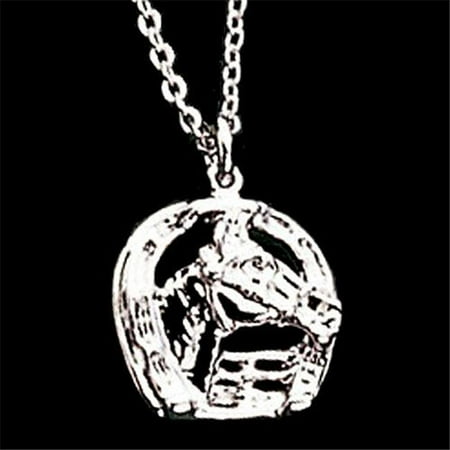 - Exselle 136846P Horse Head in Horseshoe Pendant Platinum Plate