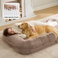 thumbnail image 2 of Cama plegable gigante para perros humanos Bedsure, ortopédica, piel sintética, 2 of 9