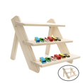 thumbnail image 2 of Wooden Jewelry Display Tray Necklace Earrings Storage Rack Three Jewelries Shelf Earrings Card Layers, 2 of 9