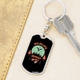 thumbnail image 6 of Wildlife Moment Hunter'S Keychain Stainless Steel or 18k Gold Dog Tag Keyring, 6 of 10