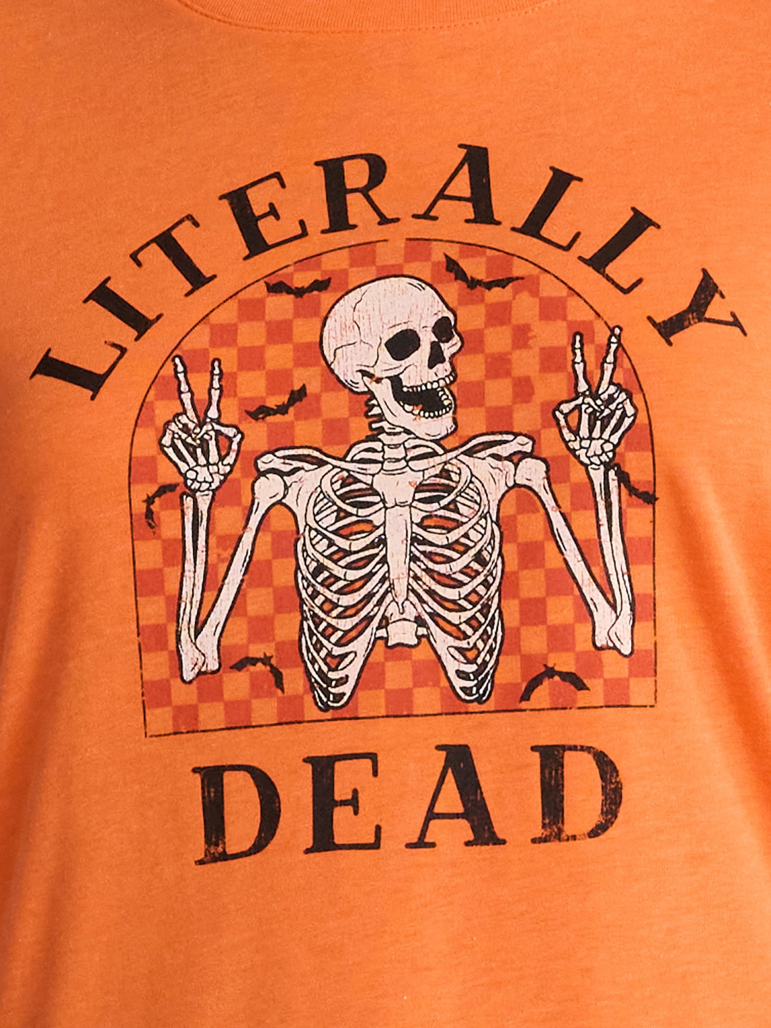 Halloween Women's Literally Dead Graphic Tee from Way to Celebrate, Sizes S-XXXL