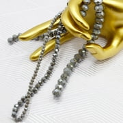 Jesse James Glass Strand Bead – Gray, 4 Strands, 1 Piece, Multi-Purpose for Teens and Adults