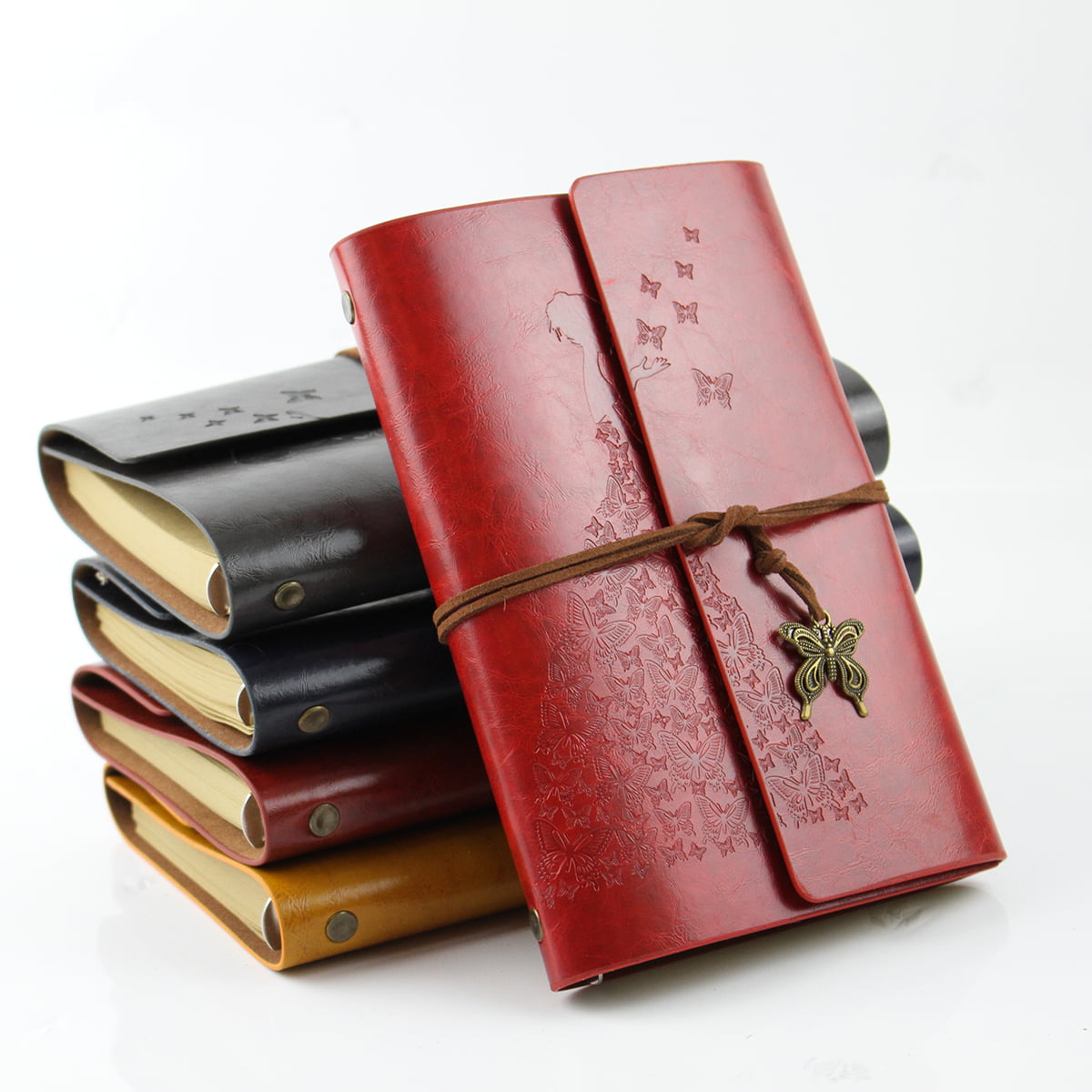 Travel Journal Notebook A5 Refillable Leather Journal Diary Blank Book 