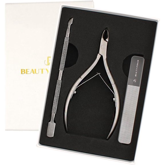 Set recortador de cutículas Beauty Power con pulidor de cutículas y lima
