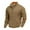 Khaki, variant on Chiccall Mens Mock Neck Sweatshirts Stand Collar Long Sleeve Colorblock Casual Fleece Lined Pullover Sweatshirt