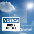 thumbnail image 6 of (2 Pack) Dirty Utility OSHA Notice Sign 5 Inch X 3.5 Inch Vinyl Label Decal Sticker Weather Resistant, UV Protected for Workplace, Business, and Construction Site, Made in the USA, 6 of 7